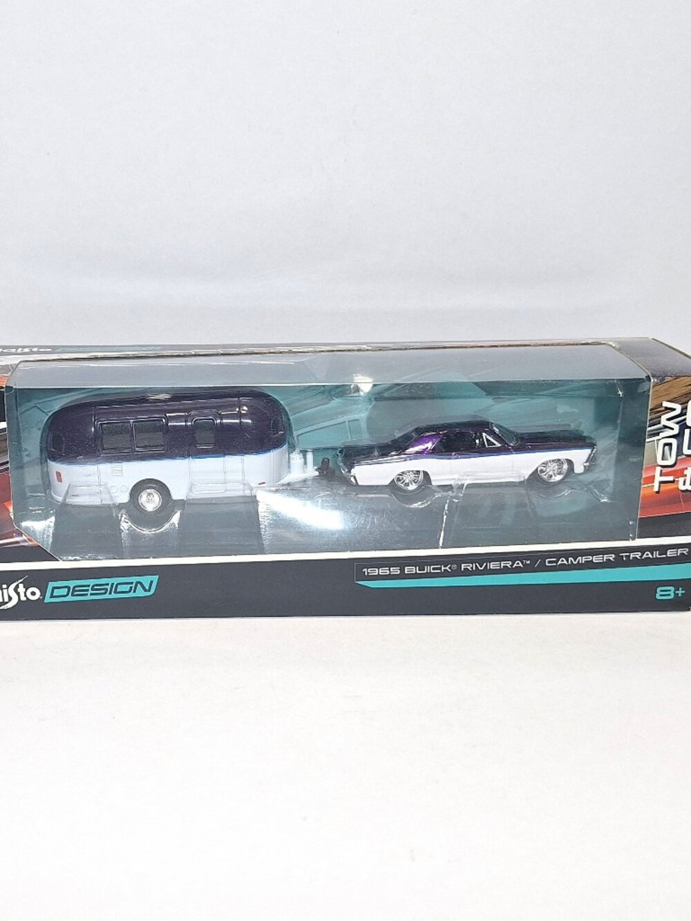 1965 Purple Buick Riviera & Camper Trailer By Maisto